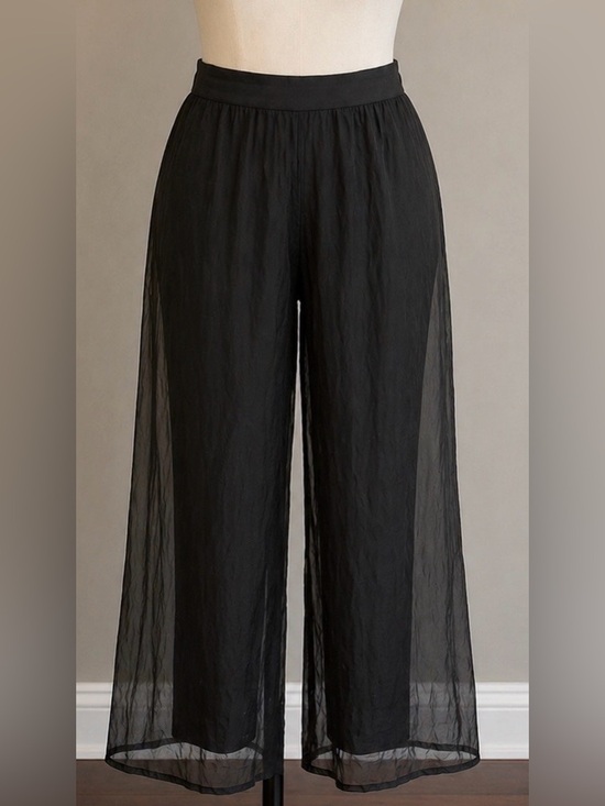 Pants - Black (lined) Silk/Viscose Pants